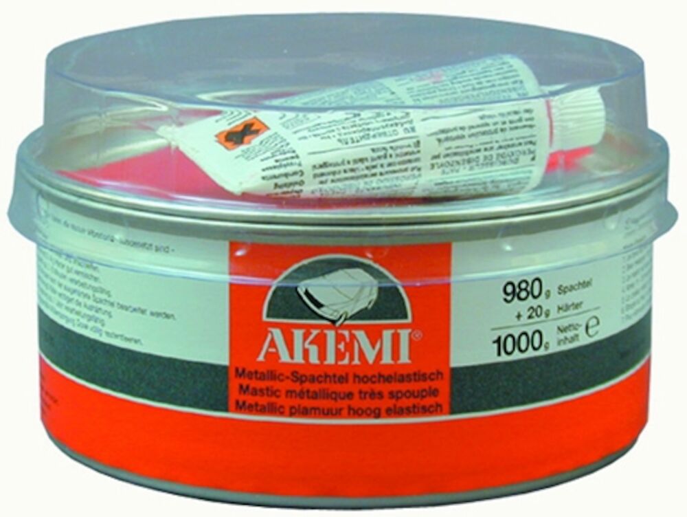 Akemi metallic plamuur (35% aluminium), incl. verharder